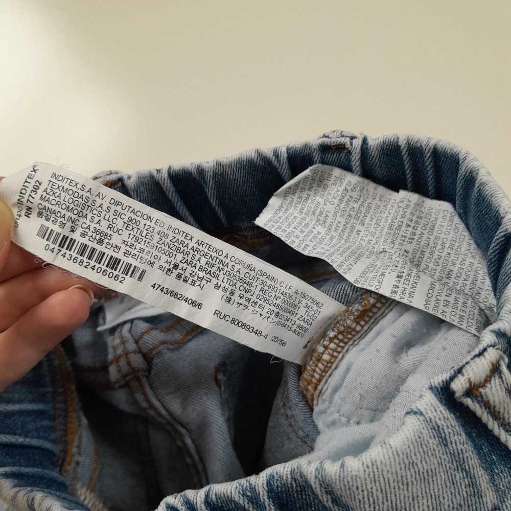 ZARA Kids Balloon Fit Comfy Bleach Wash Jeans - Picture 14 of 17